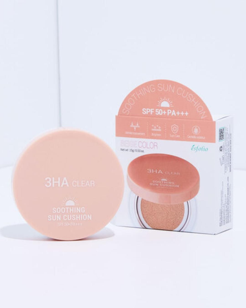 3HA Clear Soothing Sun Cushion (Beige) - Esfolio