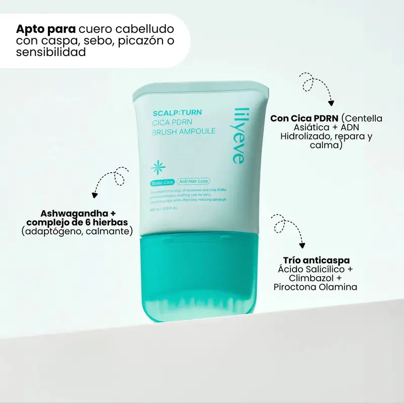 Cepillo Sérum CICA PDRN Brush Ampoule 100ml - Lilyeve